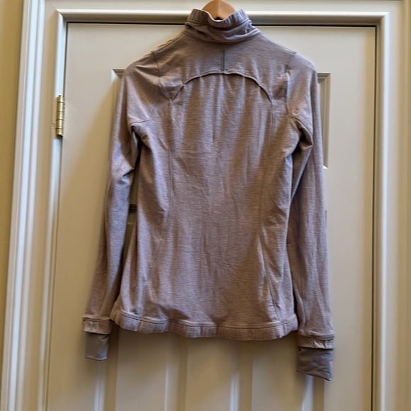 Lululemon Forthright 1/2 Zip Pullover Jacket Heathered Medium Grey Size 6 - Picture 8 of 14